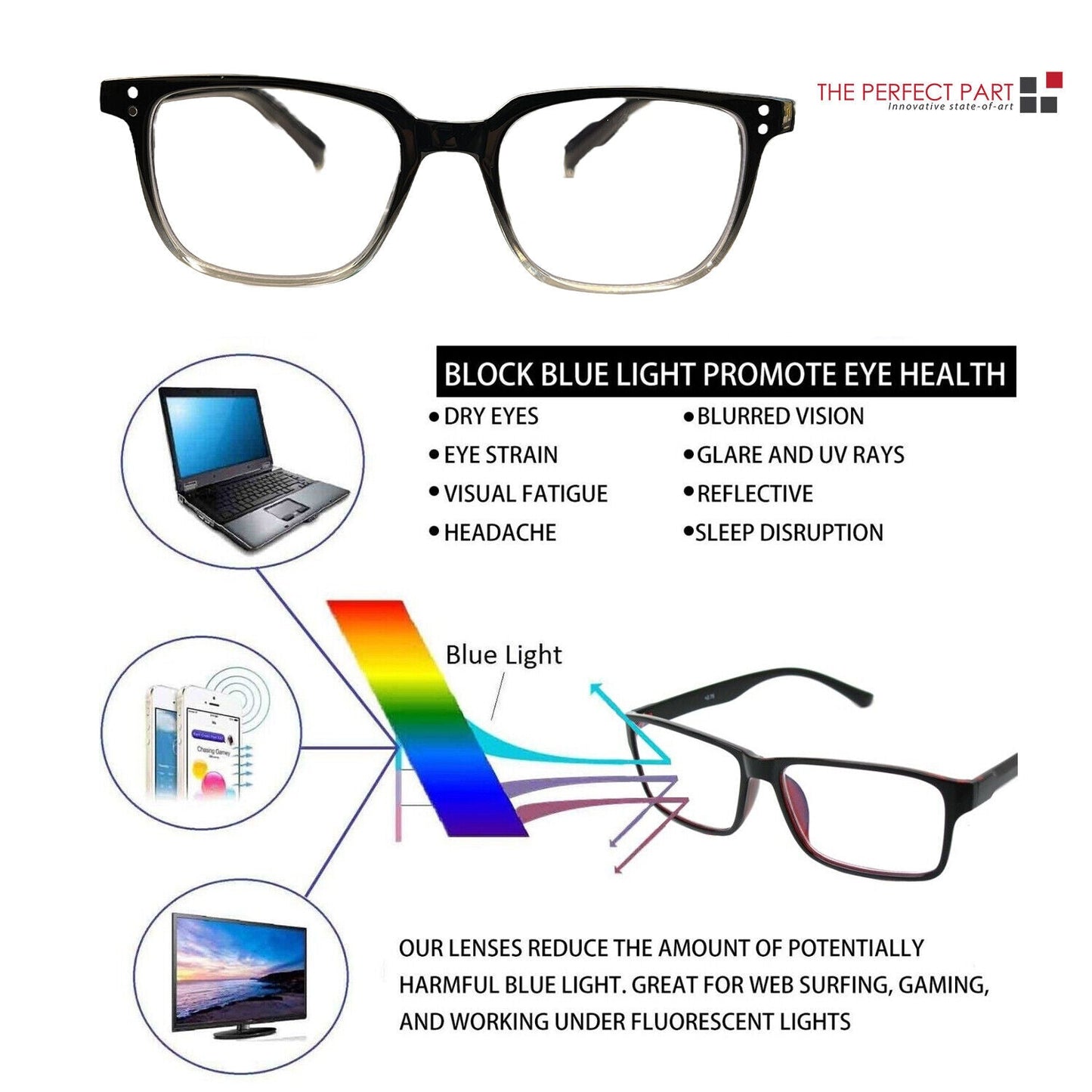 2 Pack Blue Light Blocking Glasses
